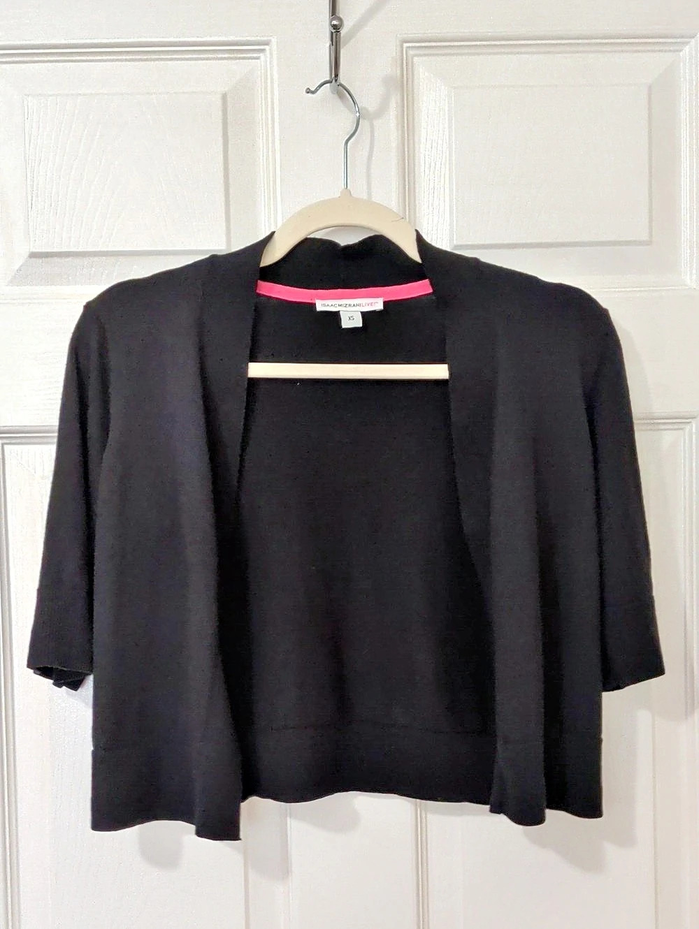 Isaac Mizrahi Live! Black Open Front Cardigan Size XS